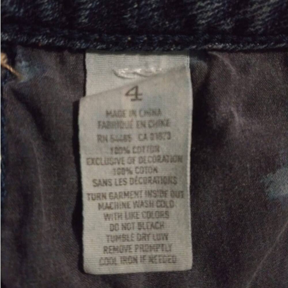 American Eagle Patchwork Medium Wash Cuffed Jean … - image 4